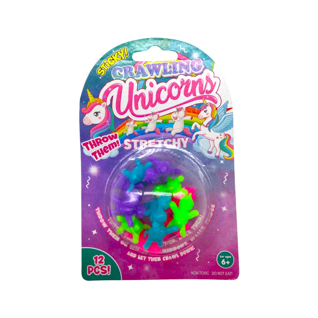 Plush Appeal LLC - Wholesale Classic Toy - Kids - Sticky Unicorn Crawlers - 12 pieces