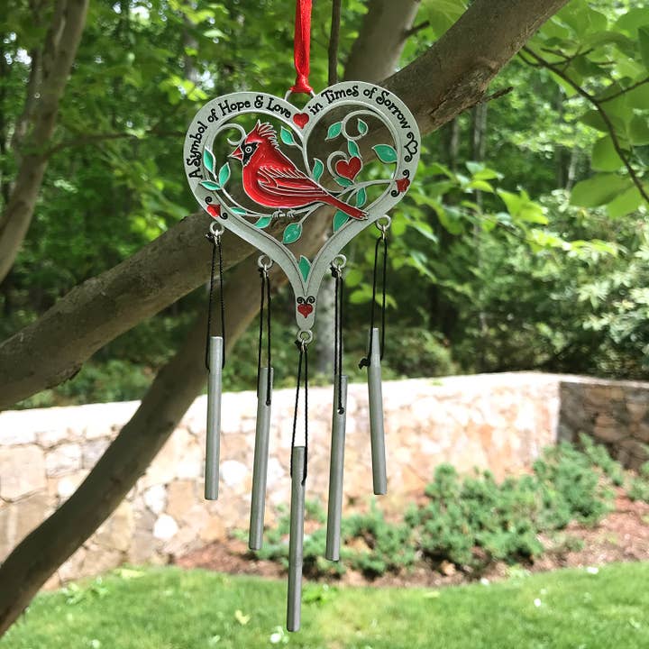 Abbey + CA Gift - Wholesale Wind Chime - Memorial Cardinal Windchime2