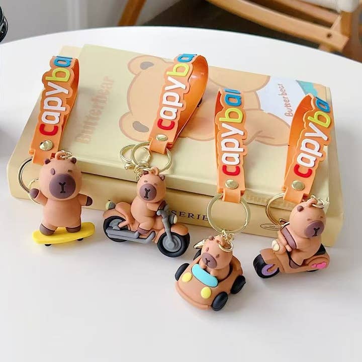 12185 Capybara Wheels Key Charm-12 for wholesale by BCmini