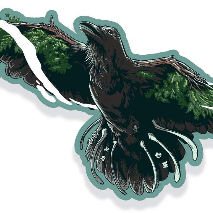 Raven - Vinyl Sticker for wholesale by Amanda Key Design