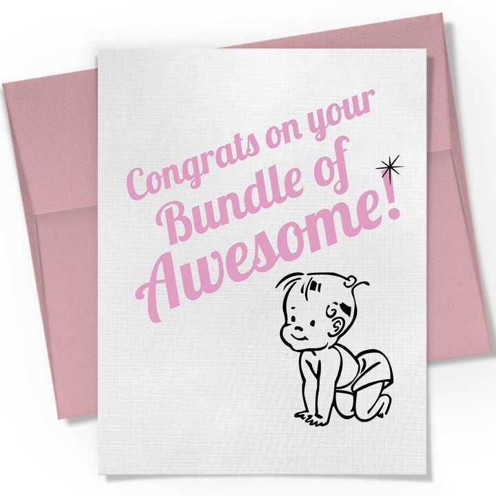 Congrats On Your Bundle Of Awesome Card for wholesale by Beckamade