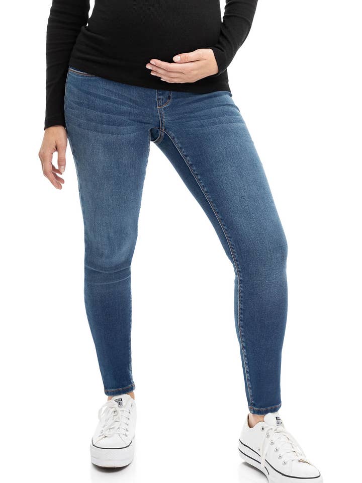 Maternity 31" Butter Skinny Jean w/ Bellyband in Lennox for wholesale by 1822 Denim