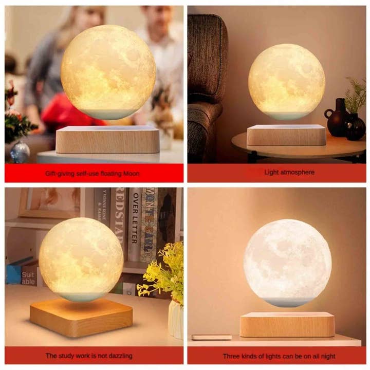 Magnetic Levitating Lunar Lamp For Home Decor - Assorted for wholesale by GulleeGadgets