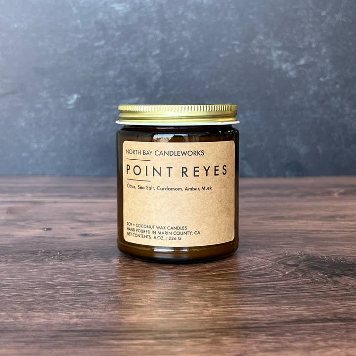 North Bay Candleworks - Wholesale Jar/Filled Candle - Point Reyes (Standard Size, 8 oz)1