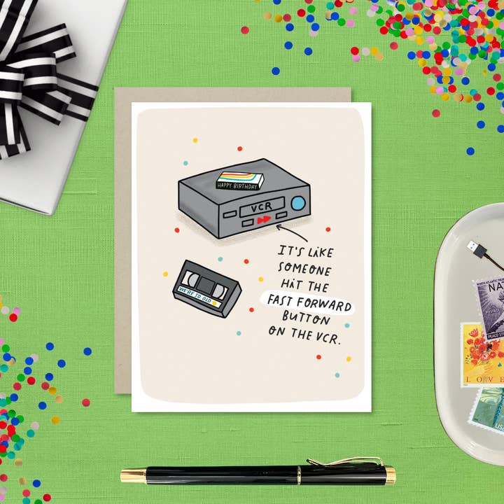 Barone and Co. - Wholesale Birthday Card - Fast Forward VCR Birthday Card1