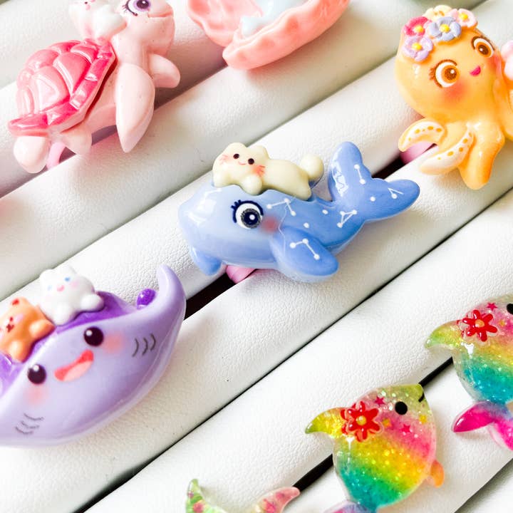 Kids Rings - Summer Animals/Ocean Creatures for wholesale by Shantiques Mini Creations