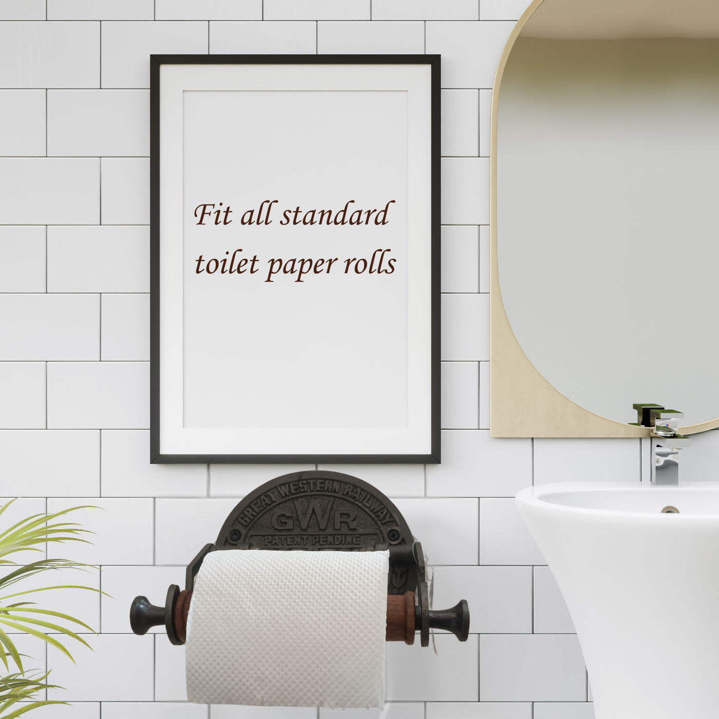 Alza – wholesale Toilet paper holder – GWR Cast Iron Toilet Holder Black Antique  4