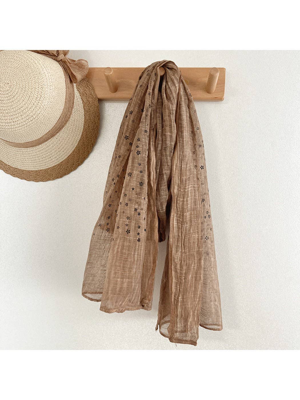 Funkyrel® Atzbranding Limited - Wholesale Sjaal - Dames - Scarvii - Zachte Sjaal met Bloemenpatroon2