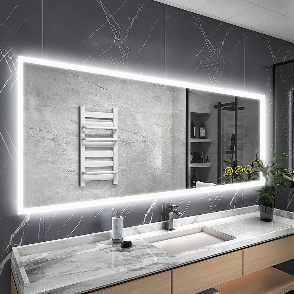 Brio Lighting - Wholesale Wall Mirror - SmartGlow  36x55" Frameless Anti-Fog Bathroom LED Mirror6