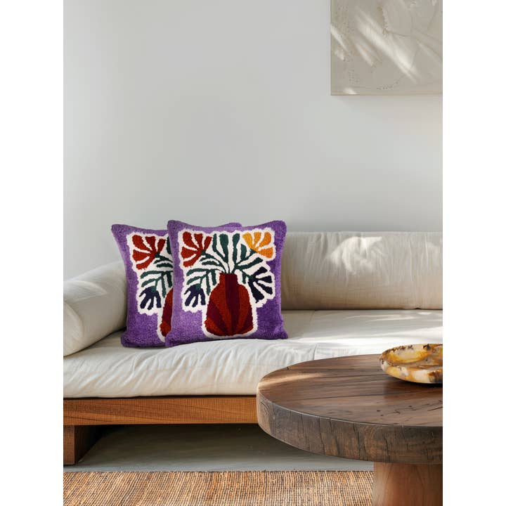 GAURI KOHLI – Engroshandel Pyntepude – Vollard Tuftet Blomstervase Pudebetræk - 20″×20″3