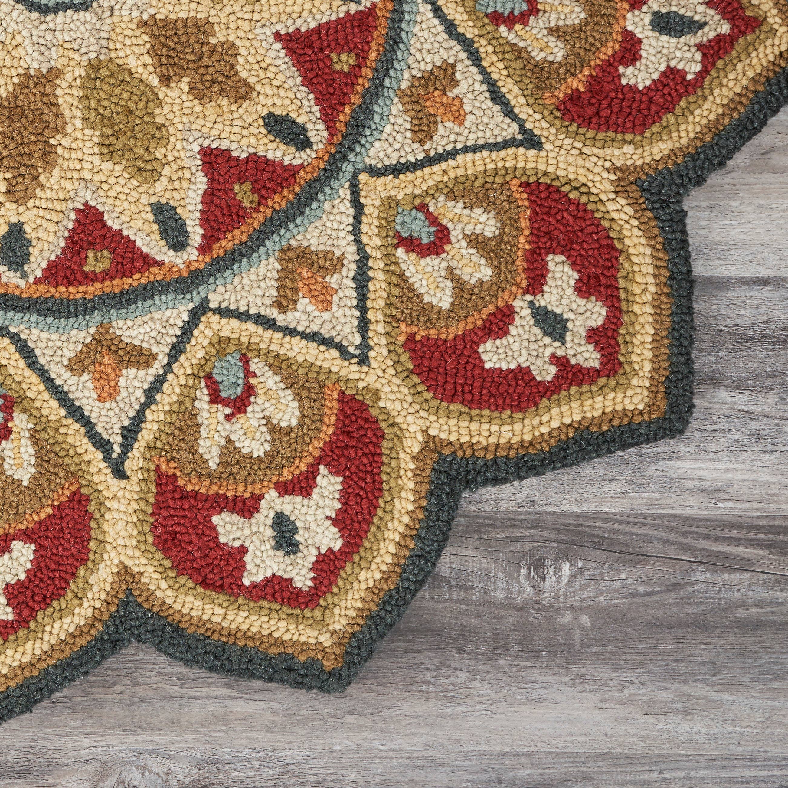 LR Home - Wholesale Area Rug - Raelyn Vintage Floral Hand-Tufted Wool Round Indoor Area Rug18