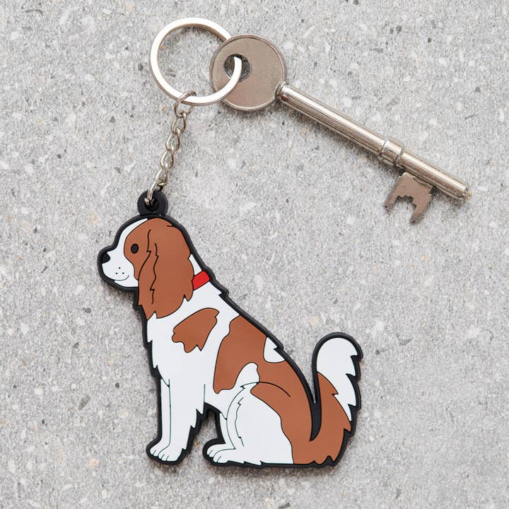 Nøglering - King Charles Cavalier Spaniel for engroshandel hos Sweet William Designs
