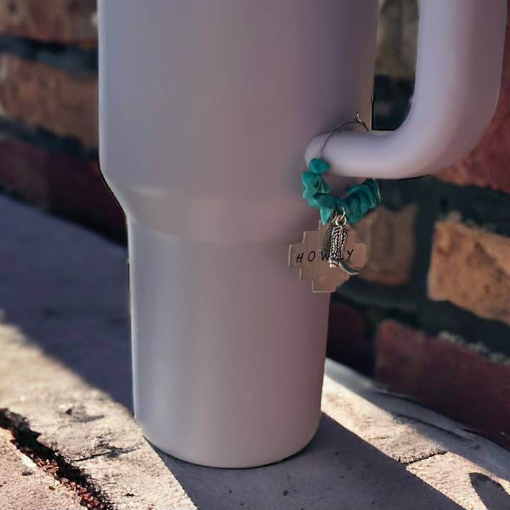 Western Junction Boutique - Wholesale Wine charm - Handled Tumbler Charms Western Howdy1