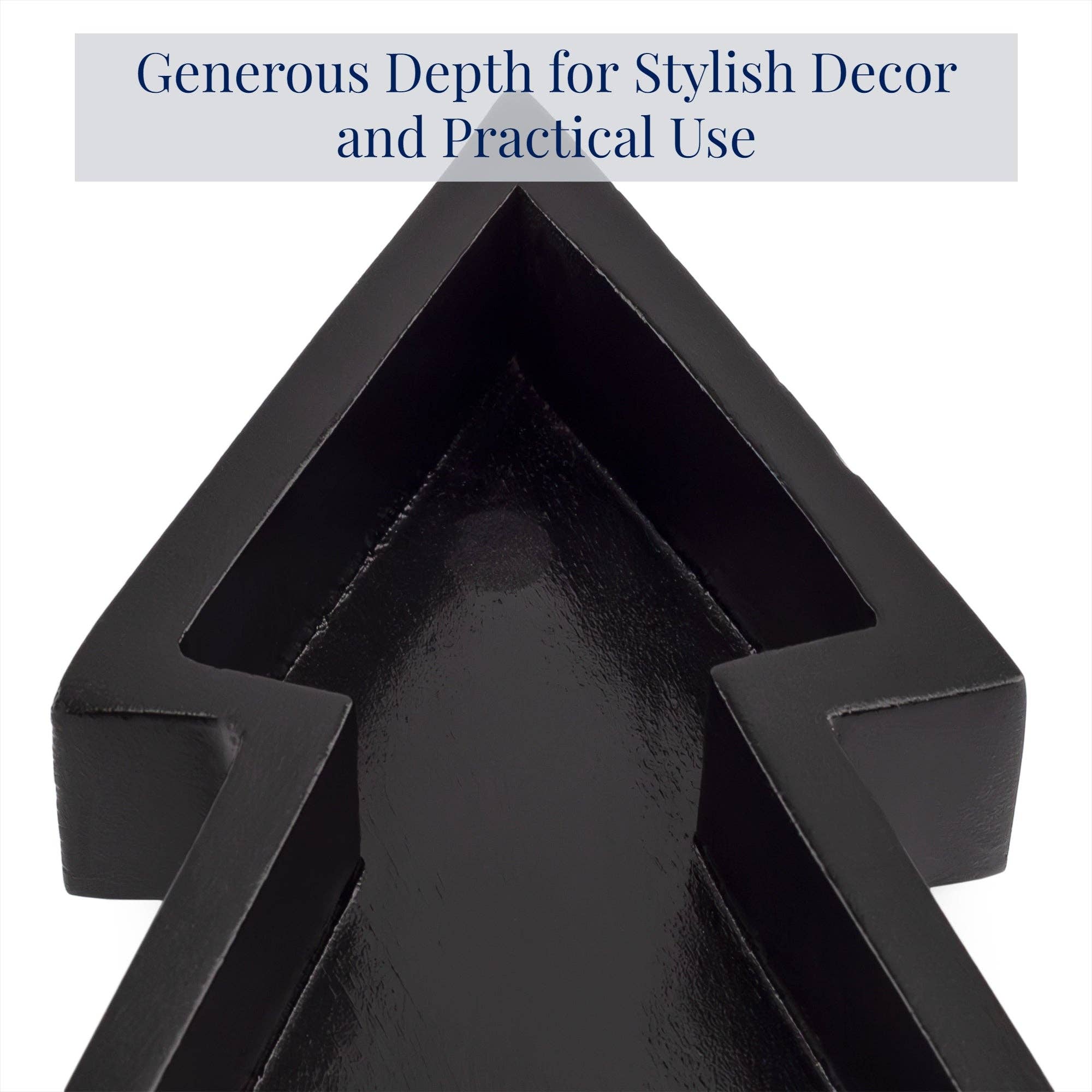 Kurated Korner - Wholesale Decorative Tray - AuldHome Design Wooden Christmas Tree Trays 2pc Set2