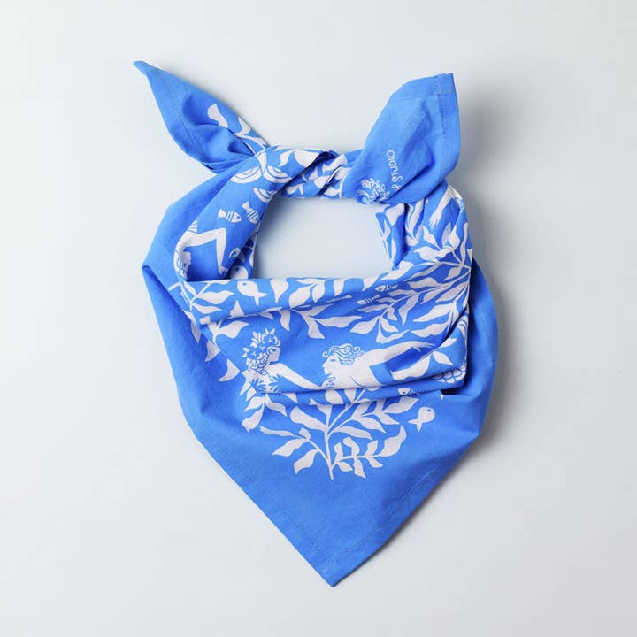 Cerulean Mermaid Bandana for wholesale by Nuthatch Studio
