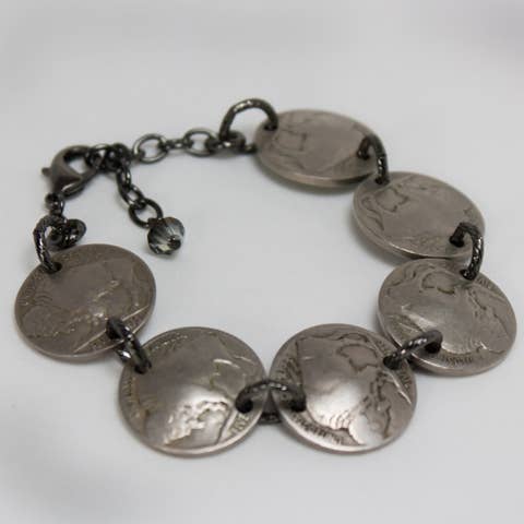 Cool Water Jewelry - Wholesale Charm/Dangle Bracelet - The Plains Buffalo Nickel Bracelet1