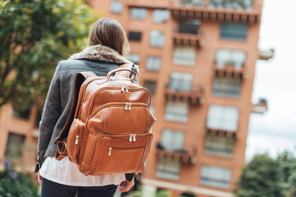 Piel Leather - Wholesale Backpack - Women's - POSITANO EXECUTIVE LAPTOP BACKPACK