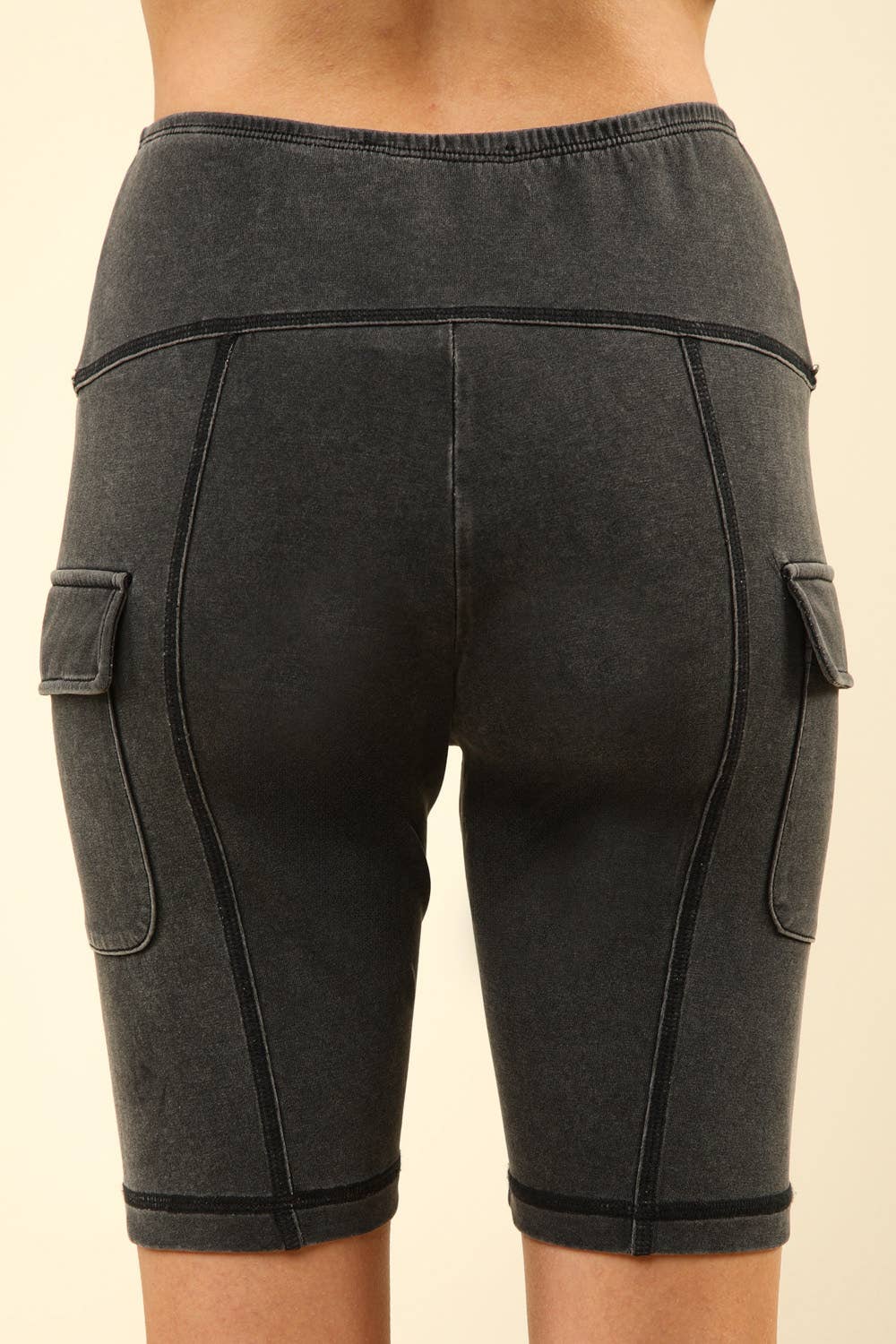 VERY J – Engroshandel Shorts – Kvinder – NP70303-vaskede bløde strikkede Cargo cykelshorts16
