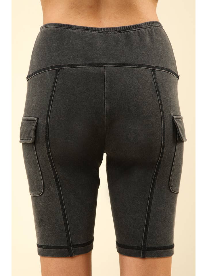 VERY J – Engroshandel Shorts – Kvinder – NP70303-vaskede bløde strikkede Cargo cykelshorts16