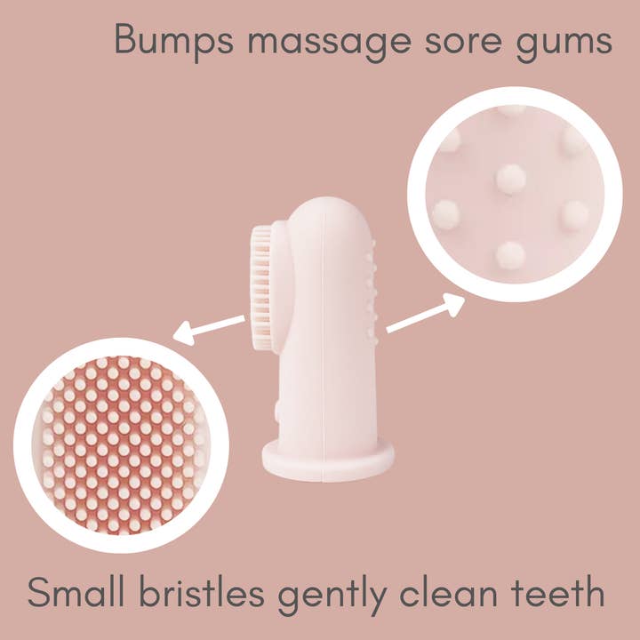 Ali+Oli - Wholesale Toothbrush - Kids & Baby - Baby Finger Toothbrush & Tongue Cleaner Oral Set 3m+ (Blush)4