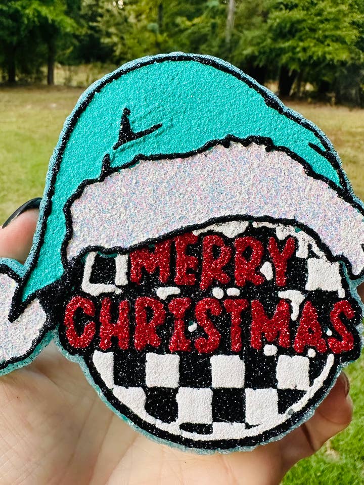 Merry Christmas Disco Ball Car Freshie for wholesale by Sassy Fras Couture