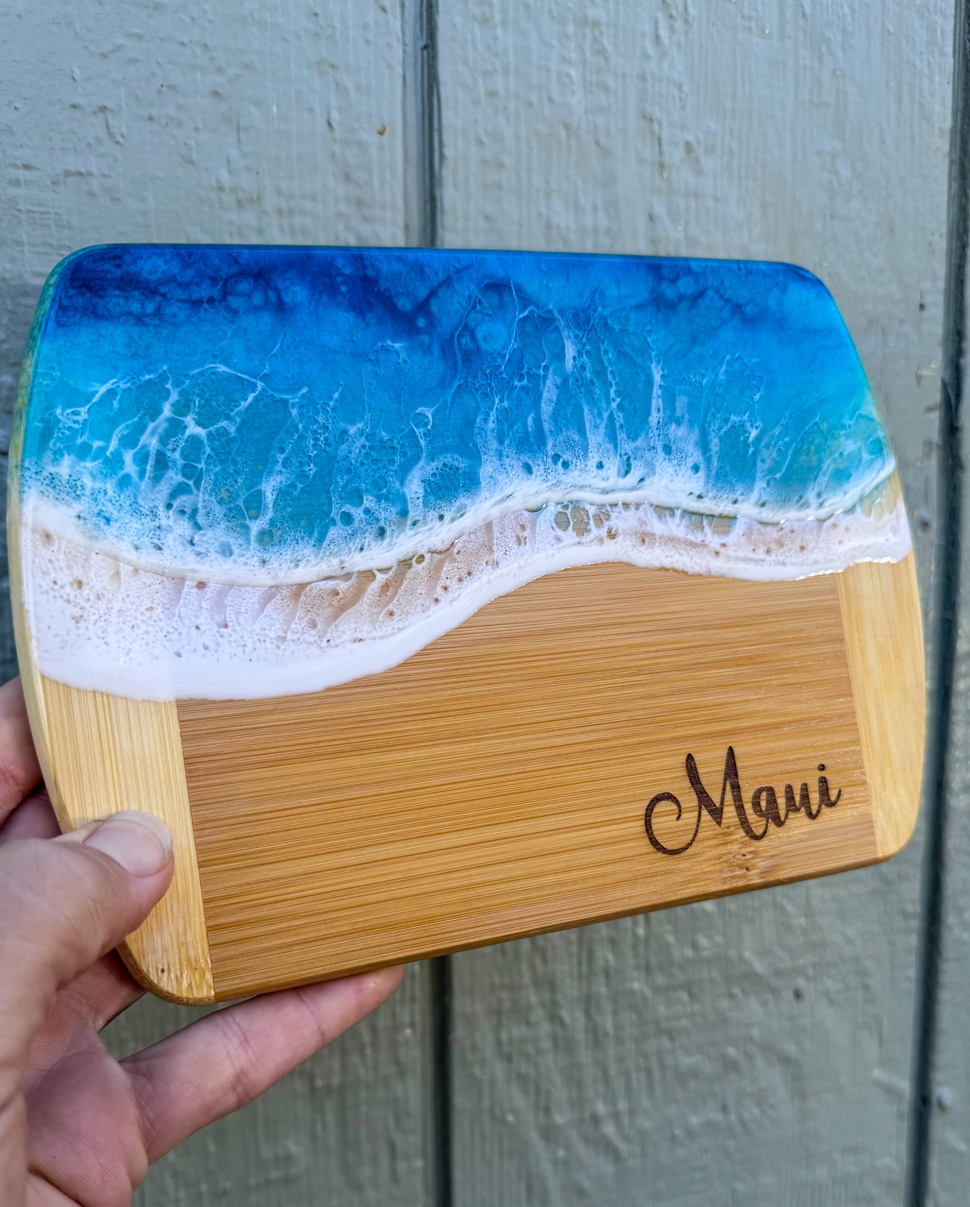 TBM Creations LLC - Wholesale Cheese Board - NEW | MAUI Ocean Charcuterie board Maui made| Serving board7