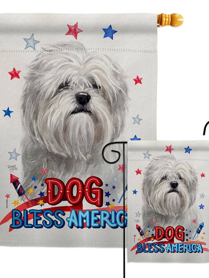Bandiera Patriottica Lhasa Apso Dog Usa Star Stripes Garden House per la vendita all'ingrosso da parte di Two Group Flag Co