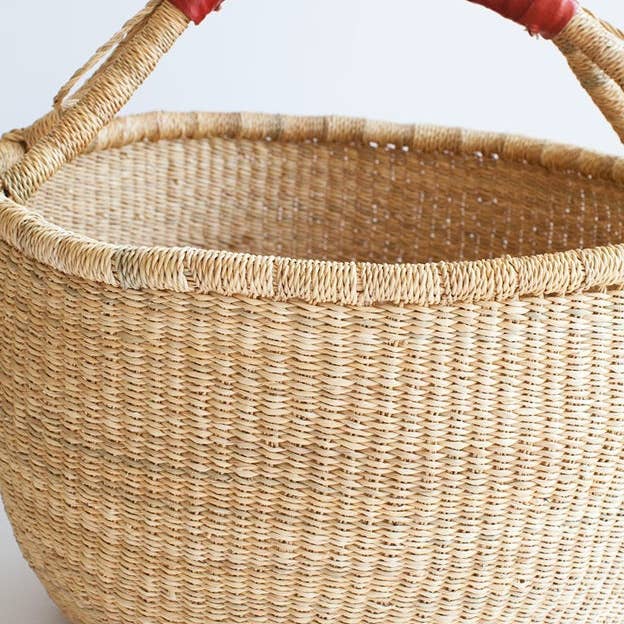 The African Home Goods - Wholesale Basket - African Market Basket | Ghana Bolga Basket | Dye Free1