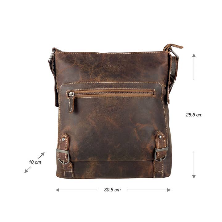 Arrigo – Großhandel Schultertasche – Unisex – Arrigo Unisex-Schultertasche aus Büffelleder, 3 Farben19