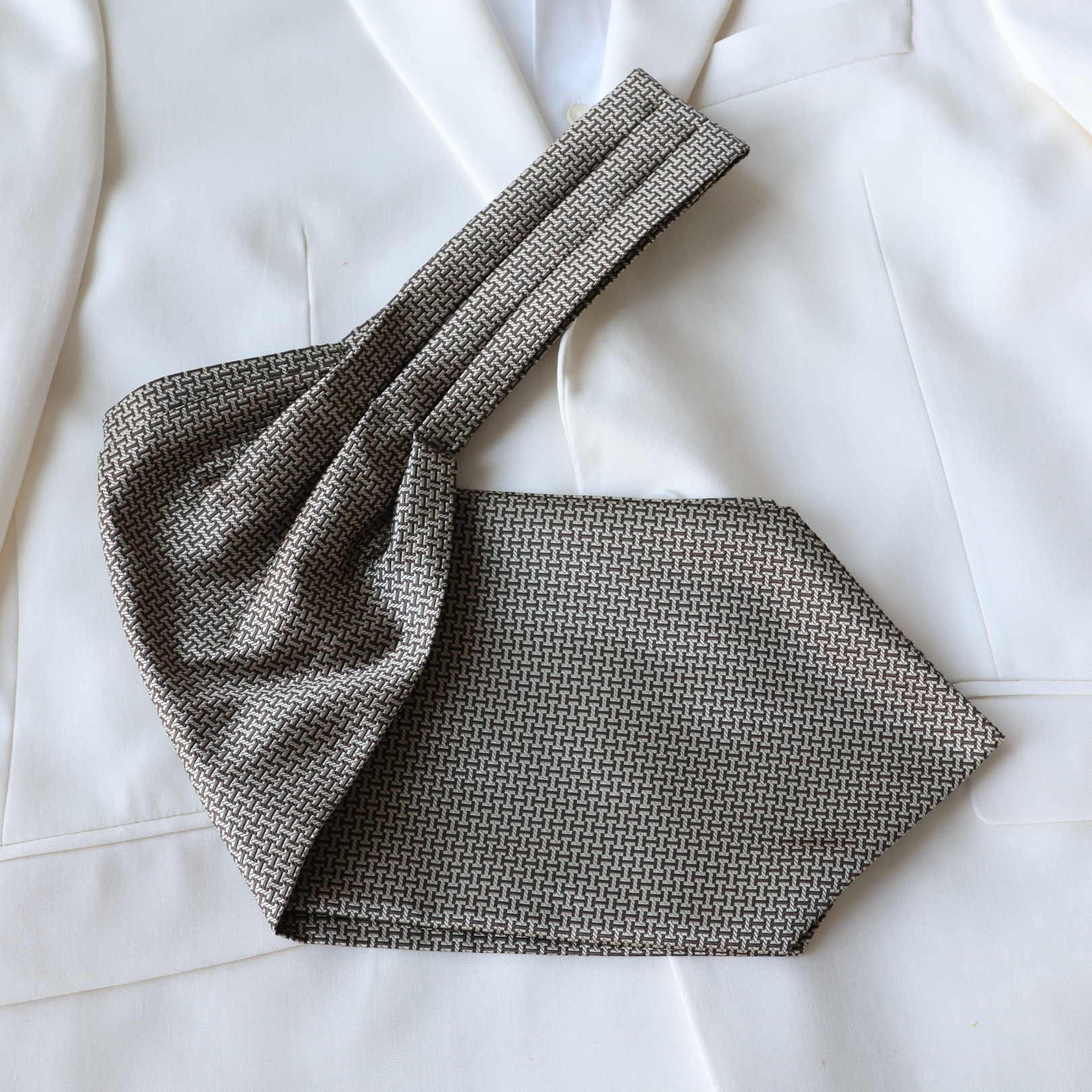 Tie Mood – Engroshandel Slips - Herre – Moderne Sikringsanlæg Design Brun Ascot Tie5