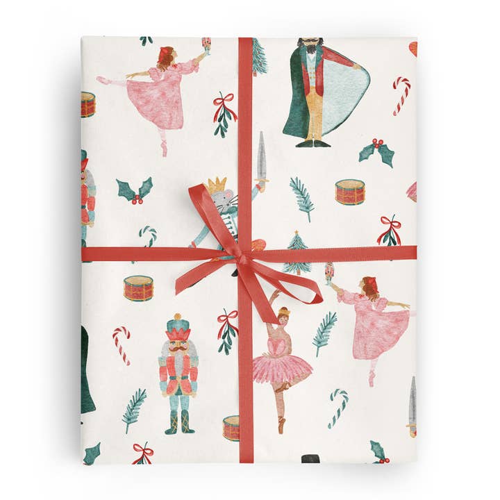 Vivie and Ash - Wholesale Wrapping Paper Roll - Christmas Nutcracker Wrapping Paper RollÂ