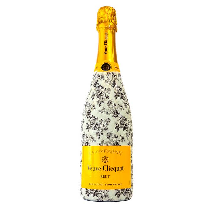 Beau Bottles Black and White Floral - Champagne Collection for wholesale by Beau Bottles