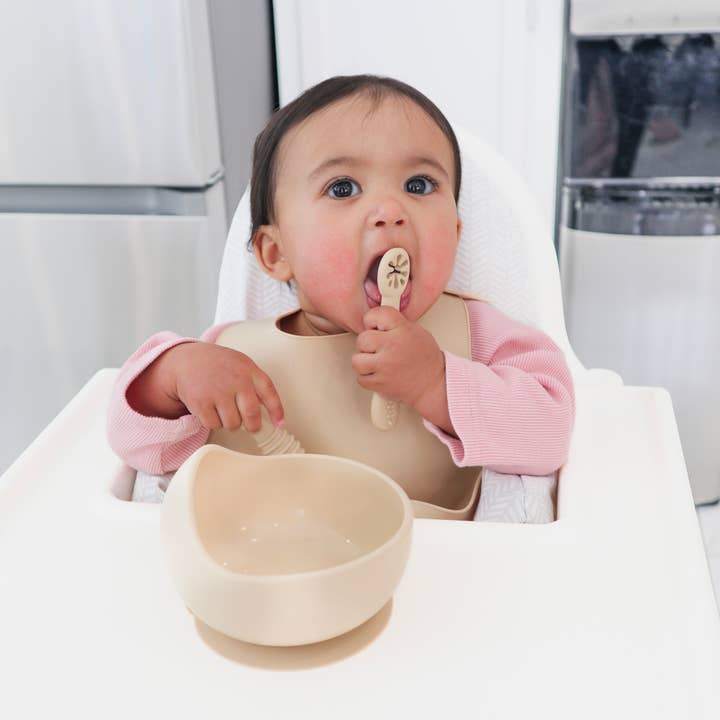 Infant Training Spoons for Self Feeding - Almond for wholesale on Faire3