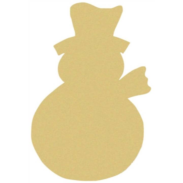 Snowman Unfinished Wood Cutout Style 2 for wholesale by Diverse Woodworking