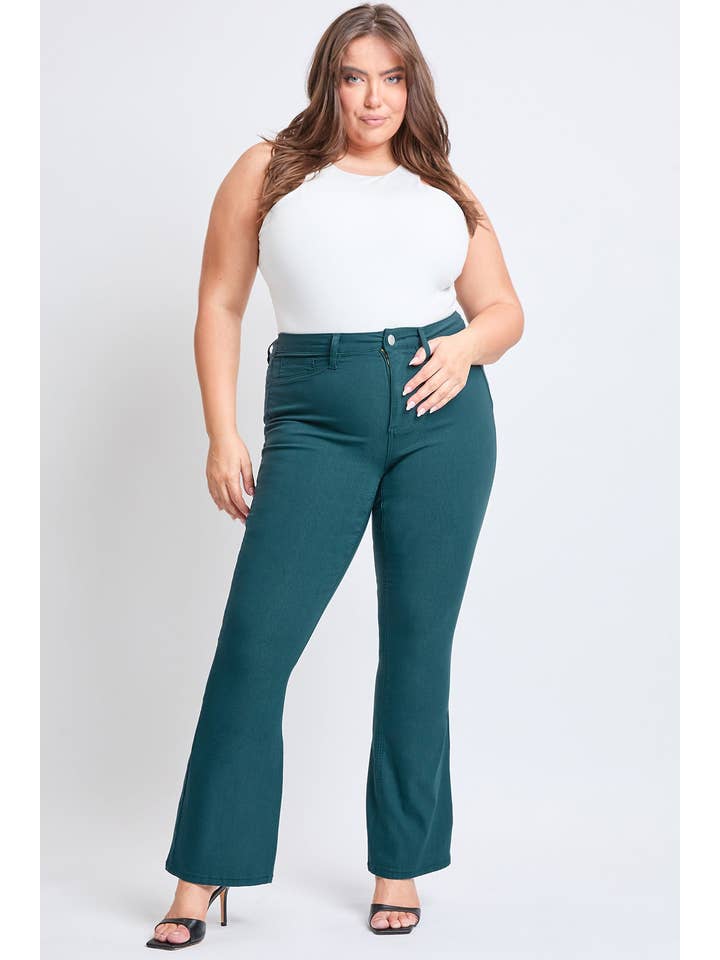 YMI - Wholesale Pants - Women's - Plus Size Hyperstretch Flare Pants-EP42931R3