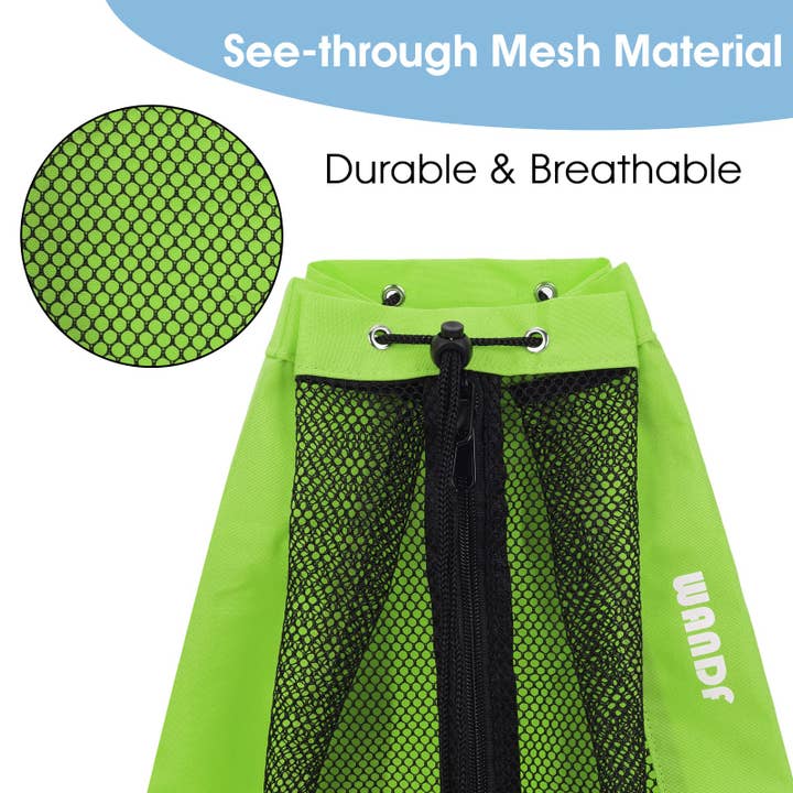 wandf - Wholesale Backpack – Unisex - Mesh Drawstring Backpack for Swimming Beach Backpack25
