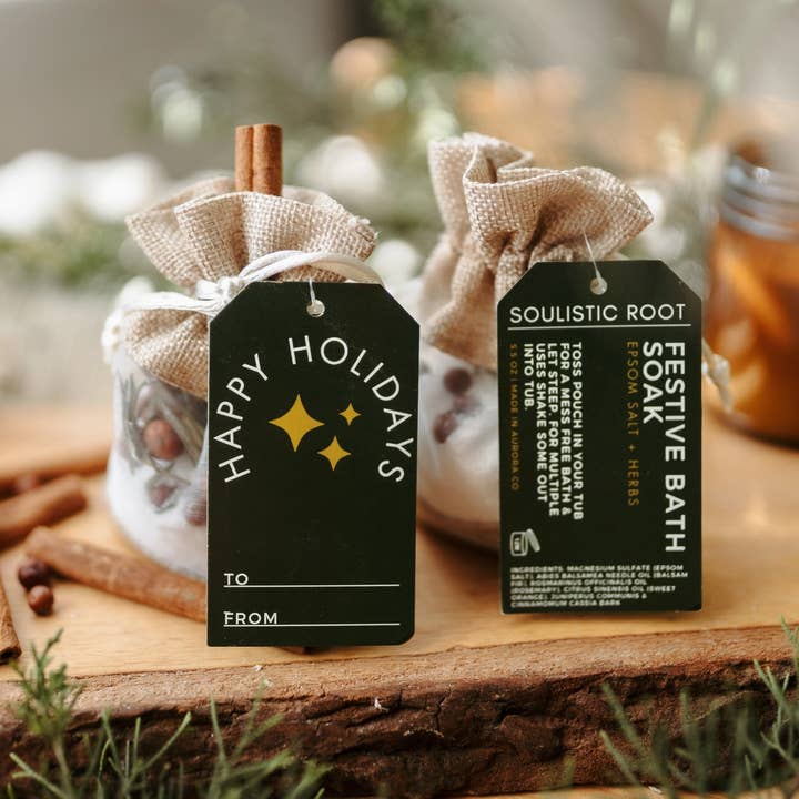 Soulistic Root - Essential Oils & Self Care Gifts - Wholesale Bath Salts - Festive Bath Soaks -Stocking Stuffers & Christmas Ornaments