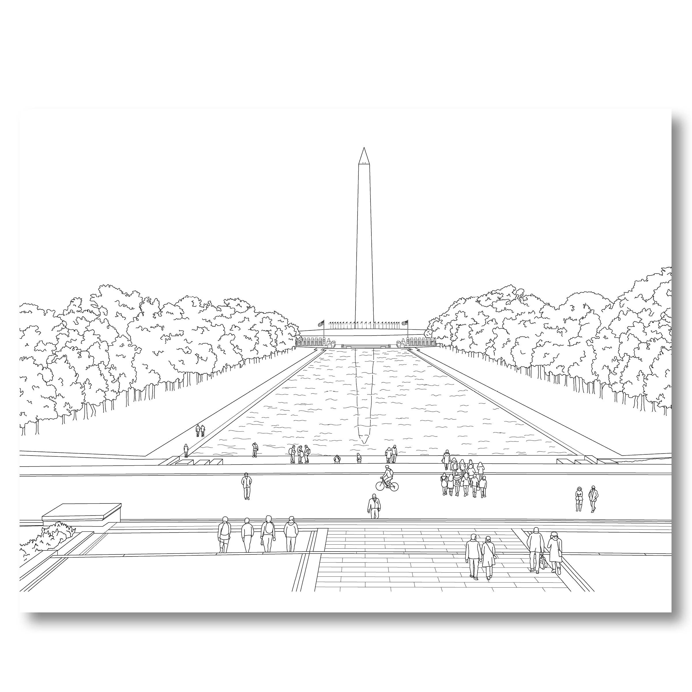 Color Our Town - Wholesale Coloring & Activity Book - Adult - Color Washington DC coloring book6