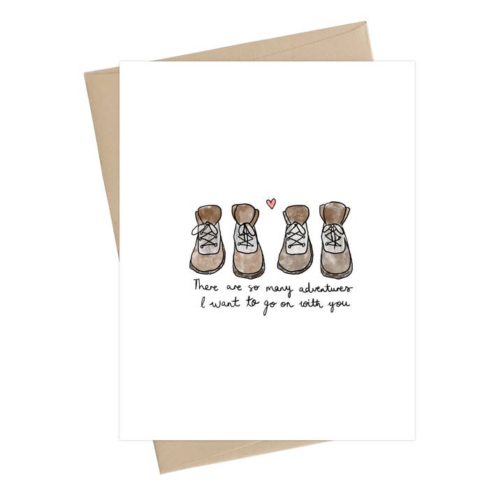Little May Papery - Wholesale Love Card - Hiking Boots Card