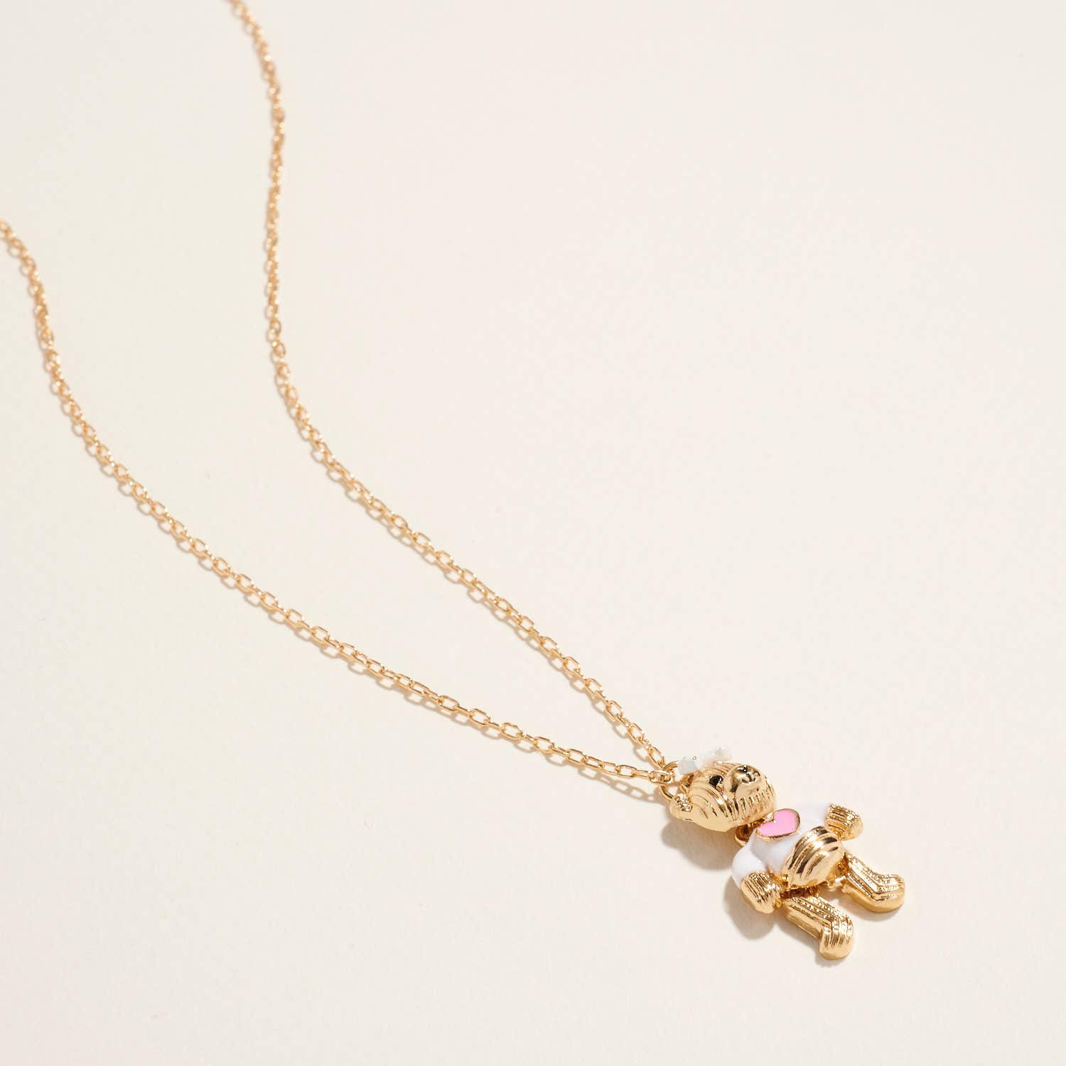 Designature New York - Wholesale Pendant/charm necklace - Valentines Day Teddy Bear Metal Bow Short Necklace3