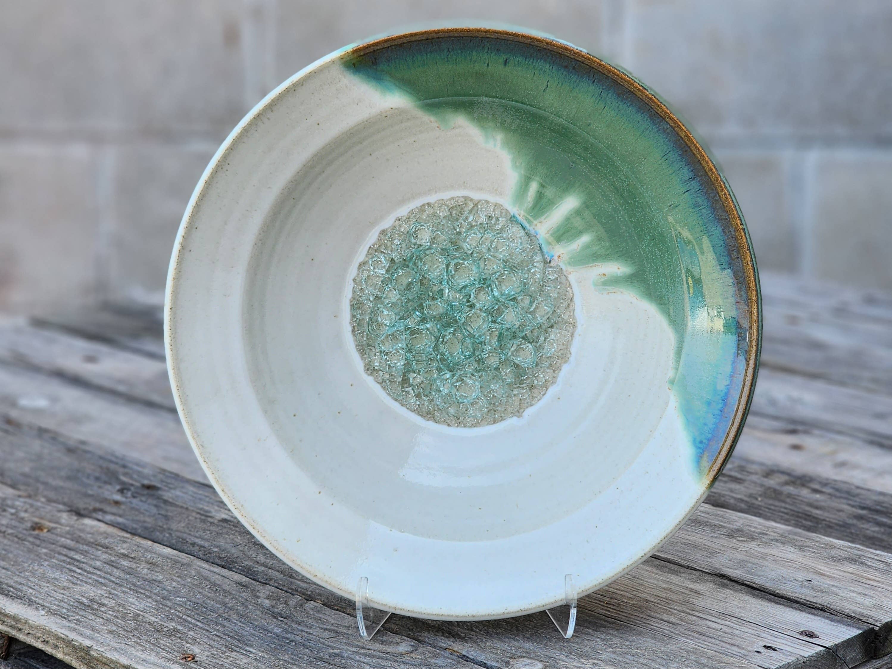 Dock 6 Pottery - Wholesale Decorative Plate/Dish/Bowl - Flared Rim Bowl -Made to Order- Fused Glass Ceramic Pottery3