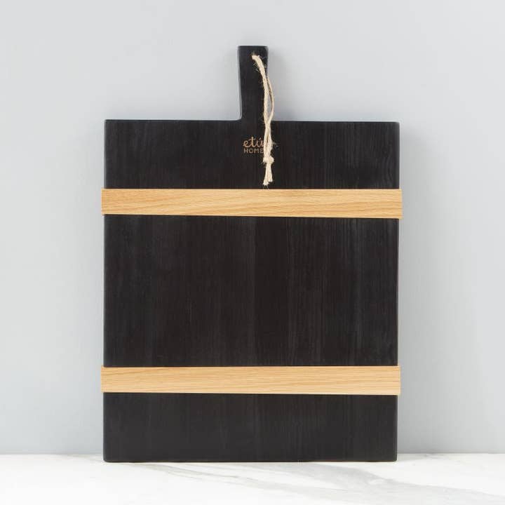 Mod Charcuterie Cheese Board, Medium Rectangle, Black for wholesale by etúHOME