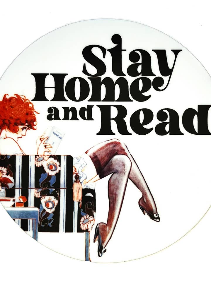 Stay Home and Read Vinyl Sticker 4 in for wholesale by The Twentieth