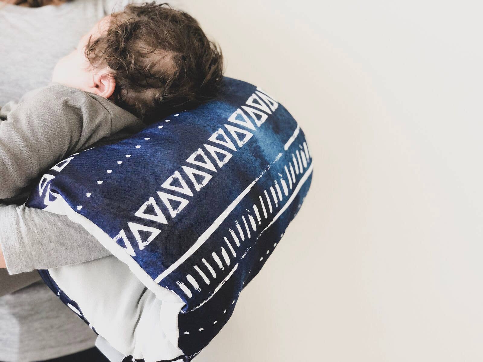 One x Sun Baby - Wholesale Nursing Pillow/Pad - Maternity - Tribal Indigo Watercolor Nursing Pillow1