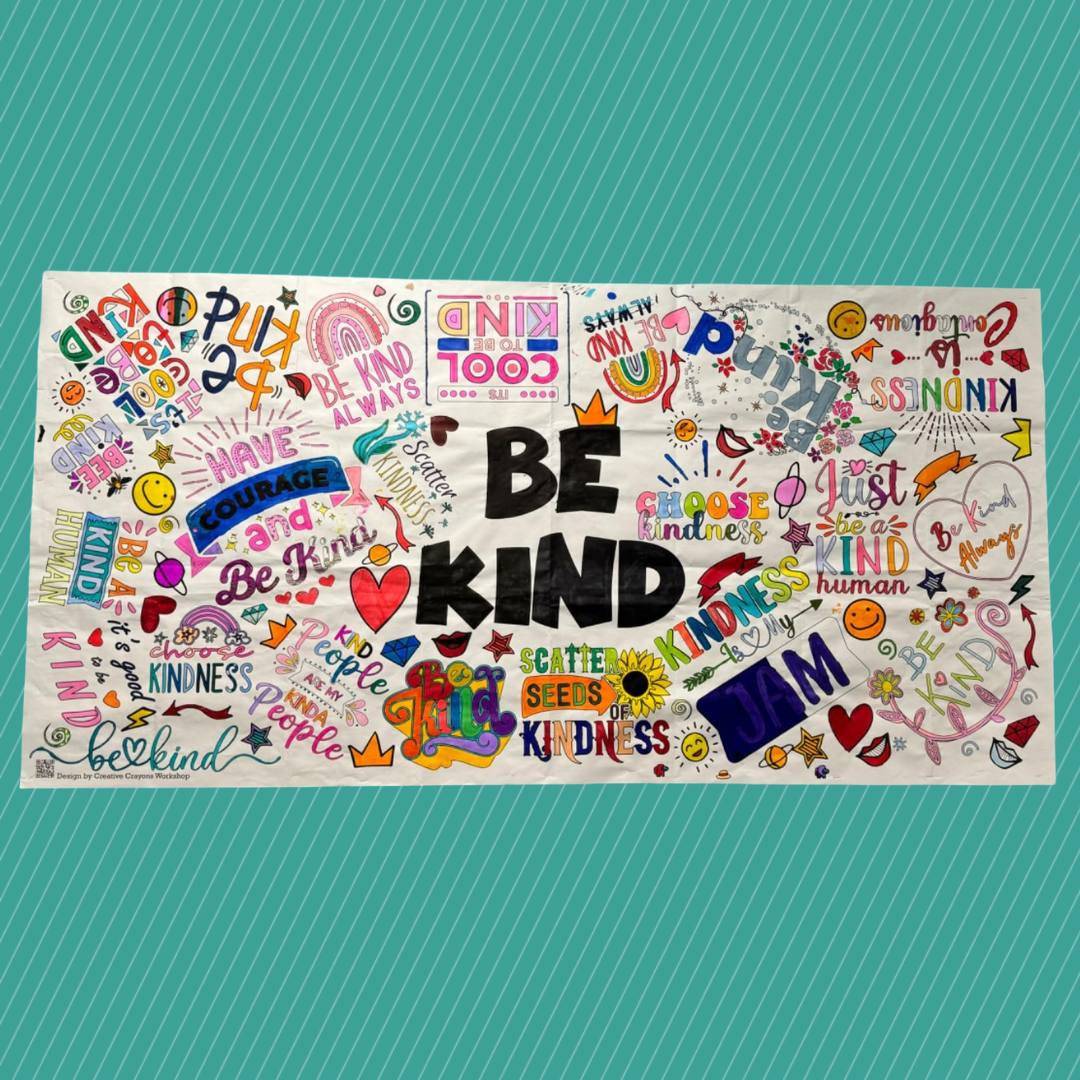 Creative Crayons Workshop - Wholesale Colouring and activity book – kids and baby - Be Kind Coloring Tablecloth3