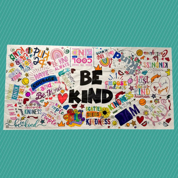 Creative Crayons Workshop – Großhandel Mal- & Aktivitätsbuch – Kind & Baby – Be Kind Tischdecke zum Ausmalen3