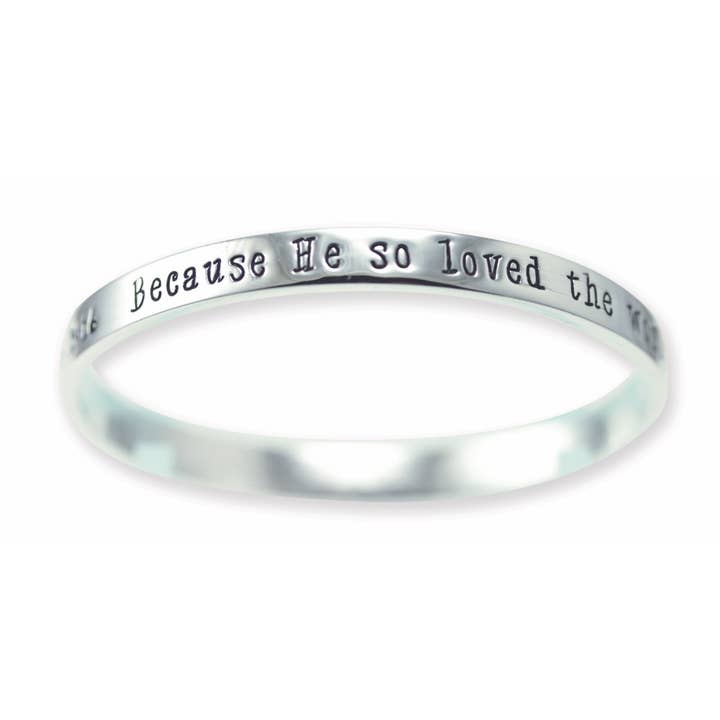 Abbey + CA Gift - Wholesale Bangle Bracelet - Silver Sentiments Message Bangles2