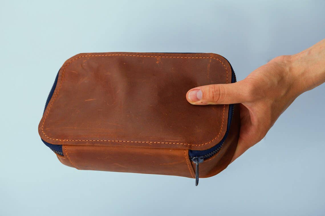 Pikore - Wholesale Toiletry Bag - Men's - Leather dopp kit for men4