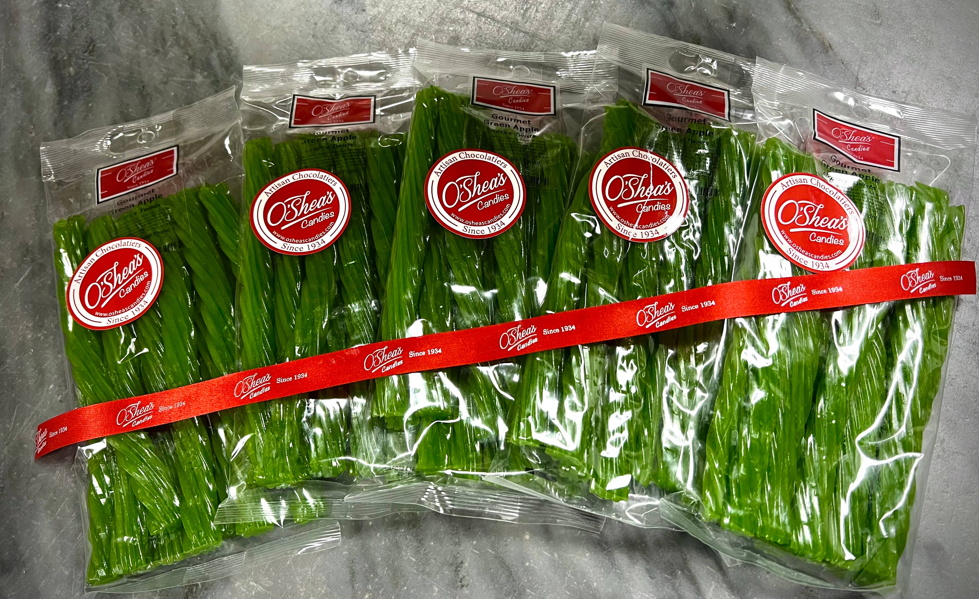 O'Shea's Candies Sweet Shop - Wholesale Licorice - Gourmet Licorice Green Apple 🍏 1/2 Pound Bag- Thick Cut4