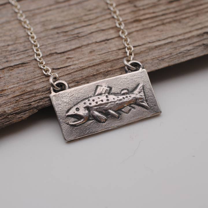 Trout Necklace for wholesale by Gothic Mountain Jewelers